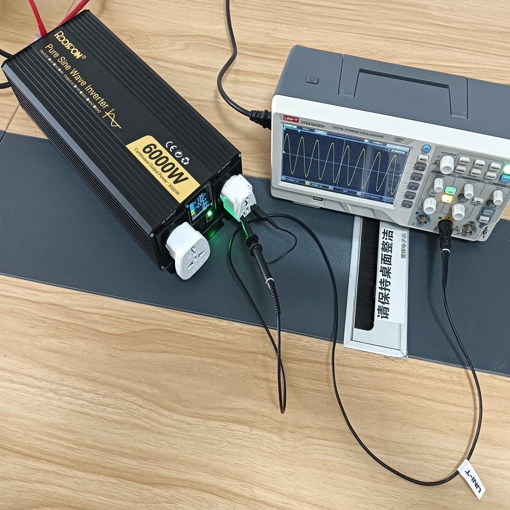 RDDSPON Pure Sine Wave Inverters 4000W 5000W 6000W Double EU SocketDC 12V 24V 48V to AC 110V 220V,50Hz,60Hz Voltage Converter