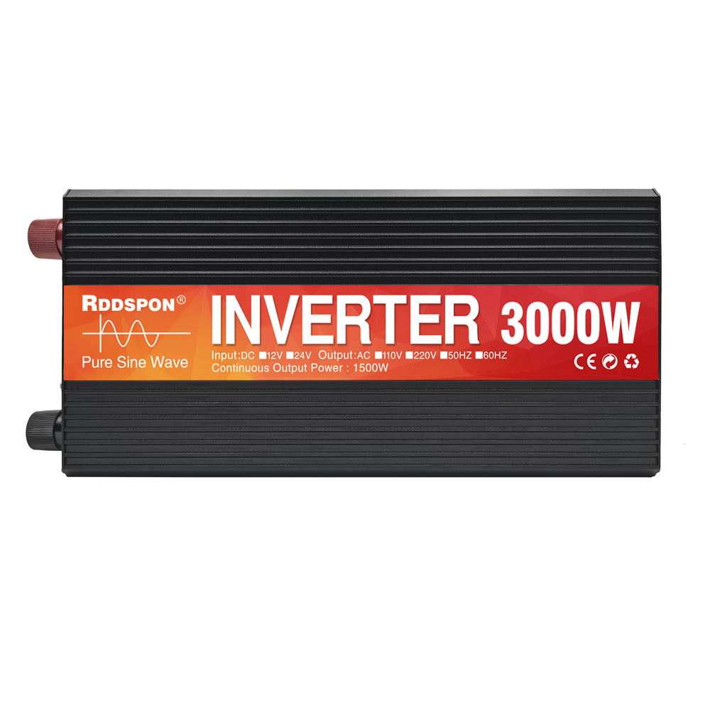 RDDSPON 3000W Car Inverter Universal Plug LCD Display Screen Solar Inverter
