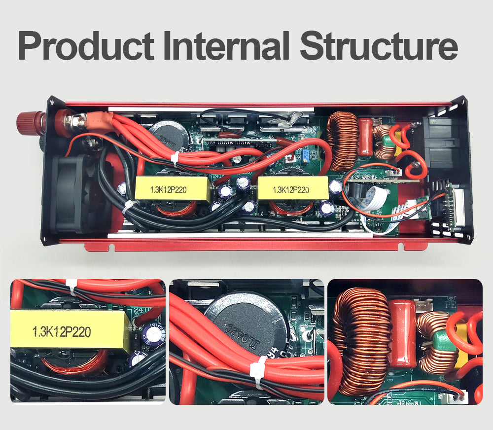 RDDSPON Car Inverter Pure Sine Wave Inverter 3000W 2200W 1600W 1000W